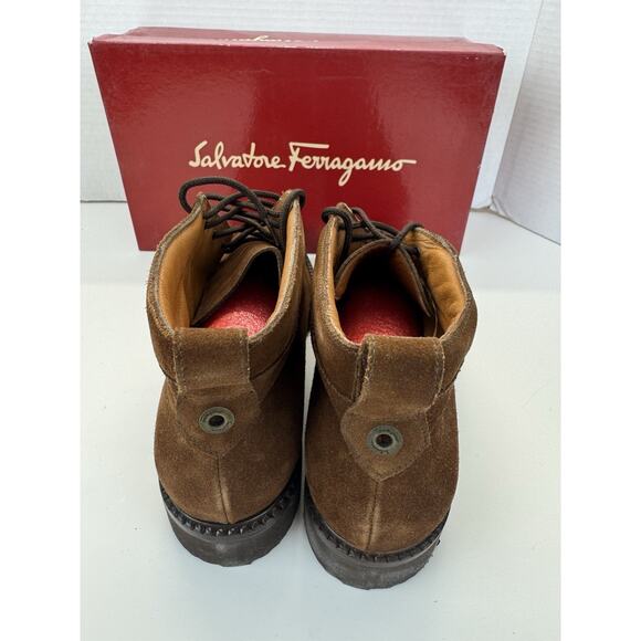 Salvatore Ferragamo Sport Women's Boots SH 0266 14 10 1C Brown Suede Italy - Picture 3 of 11